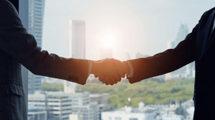 Handshake partnership visual